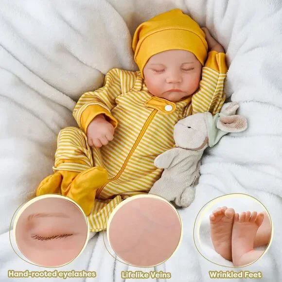 ADFO Realistic Reborn Baby Doll Boy - 20 Inch Lifelike Newborn Toy